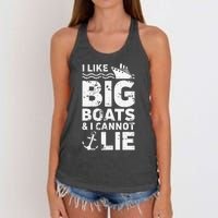 I Like Big Boats and I Cannot Lie Women's Knotted Racerback Tank