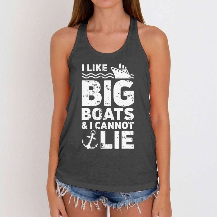 I Like Big Boats and I Cannot Lie Women's Knotted Racerback Tank