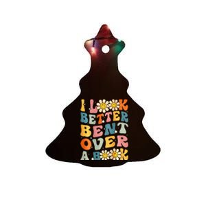 I Look Better Bent Over A Book Retro Groovy Reading Books Ceramic Tree Ornament