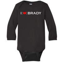 I Love Brady Funny Name Baby Long Sleeve Bodysuit