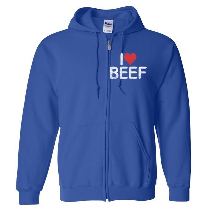 I Love Beef Gift Full Zip Hoodie