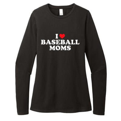 I Love Baseball Moms Funny Design Womens CVC Long Sleeve Shirt