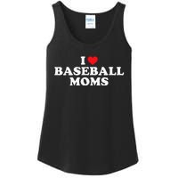 I Love Baseball Moms Funny Design Ladies Essential Tank