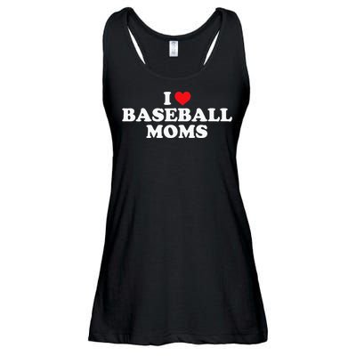 I Love Baseball Moms Funny Design Ladies Essential Flowy Tank