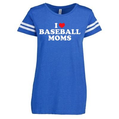 I Love Baseball Moms Funny Design Enza Ladies Jersey Football T-Shirt