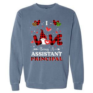 I Love Being A Assistant Principal Gnome Valentine's Day Cute Gift Garment-Dyed Sweatshirt