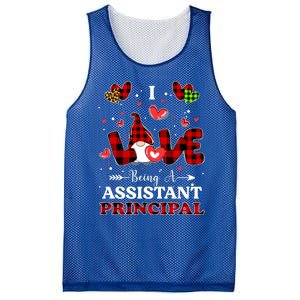 I Love Being A Assistant Principal Gnome Valentine's Day Cute Gift Mesh Reversible Basketball Jersey Tank