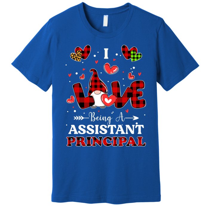 I Love Being A Assistant Principal Gnome Valentine's Day Cute Gift Premium T-Shirt