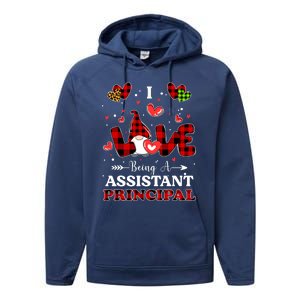 I Love Being A Assistant Principal Gnome Valentine's Day Cute Gift Performance Fleece Hoodie