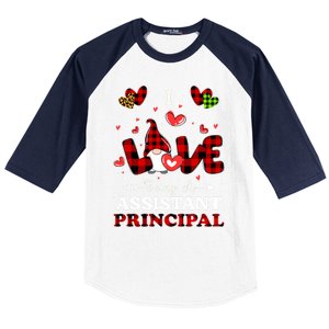 I Love Being A Assistant Principal Gnome Valentine's Day Cute Gift Baseball Sleeve Shirt