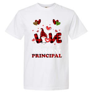 I Love Being A Assistant Principal Gnome Valentine's Day Cute Gift Garment-Dyed Heavyweight T-Shirt