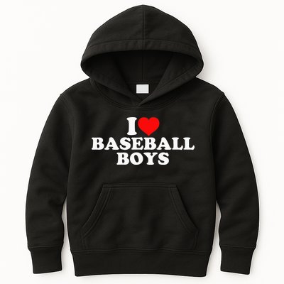 I Love Baseball funny quote player sports Kids Hoodie