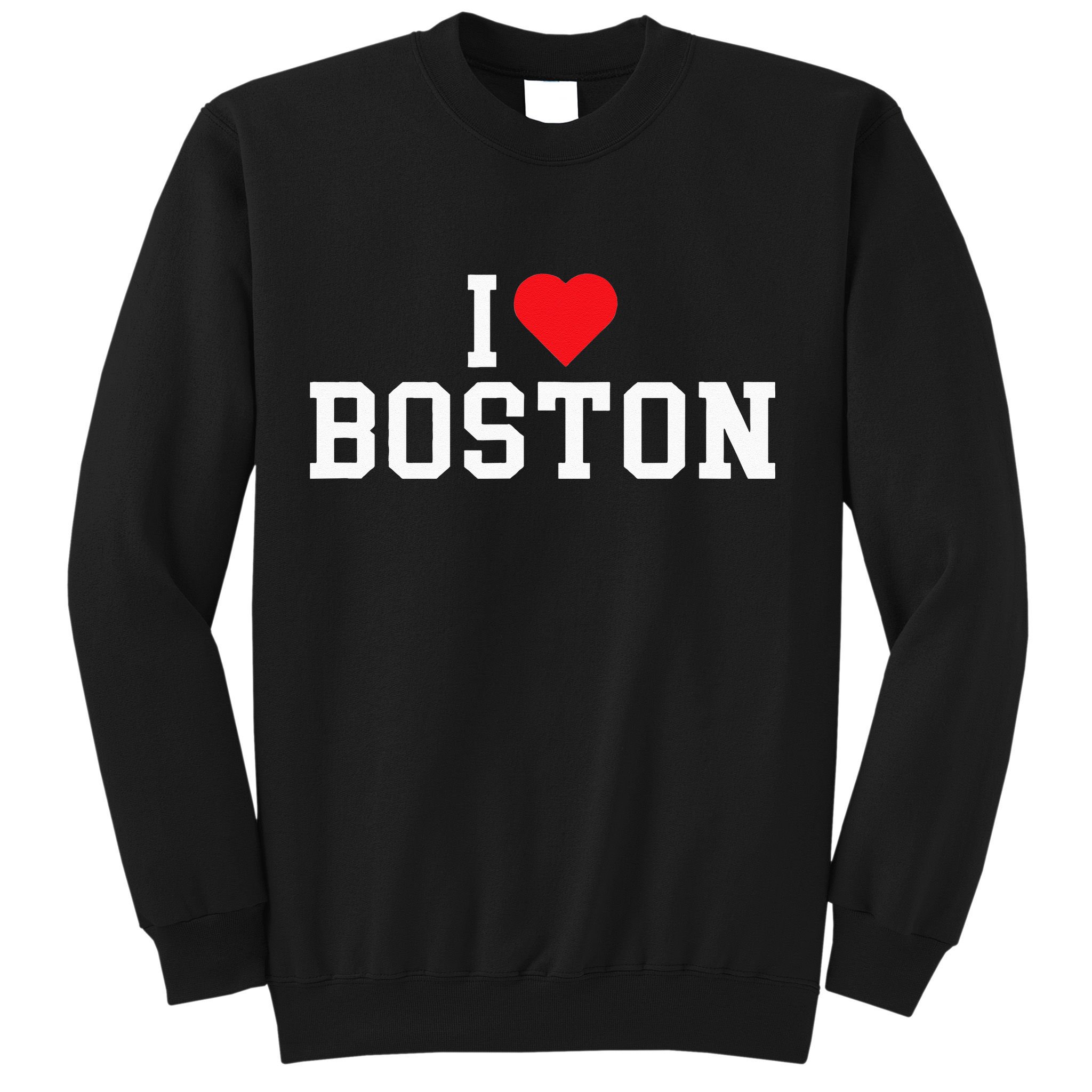 I Love Boston Massachusetts Throwback Sweatshirt