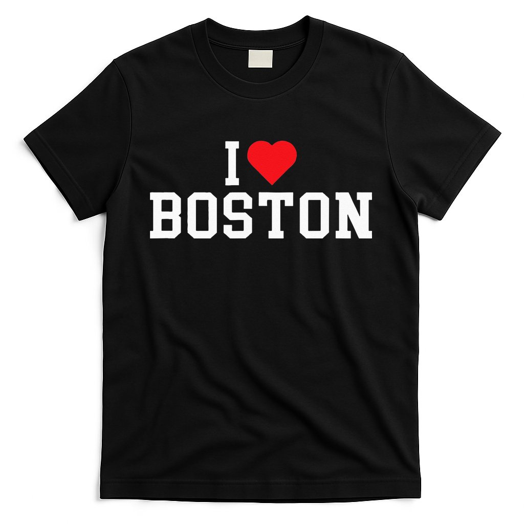 I Love Boston Massachusetts Throwback T-Shirt
