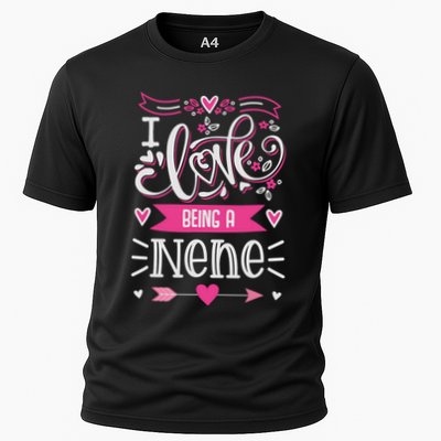 I Love Being A Nene Floral Nene Grandparents Day Gift Performance Shirt