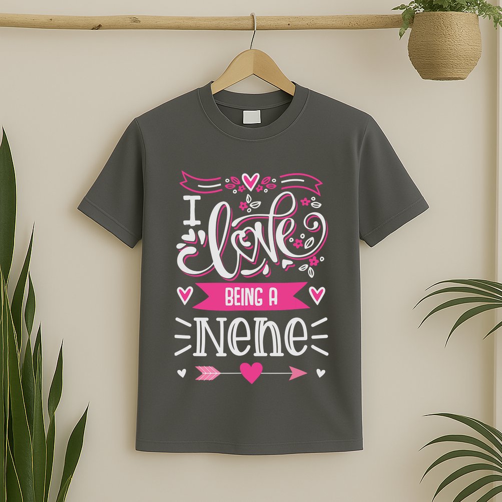 I Love Being A Nene Floral Nene Grandparents Day Gift T-Shirt