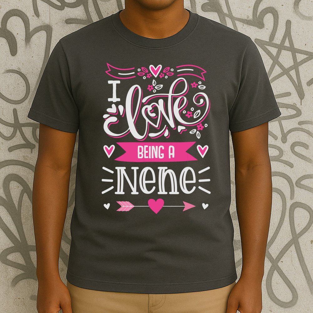 I Love Being A Nene Floral Nene Grandparents Day Gift T-Shirt