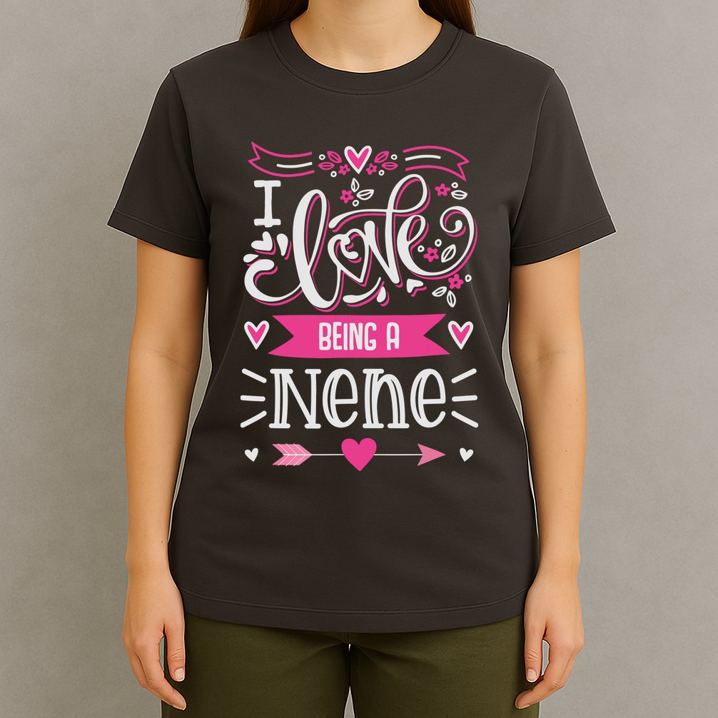 I Love Being A Nene Floral Nene Grandparents Day Gift T-Shirt
