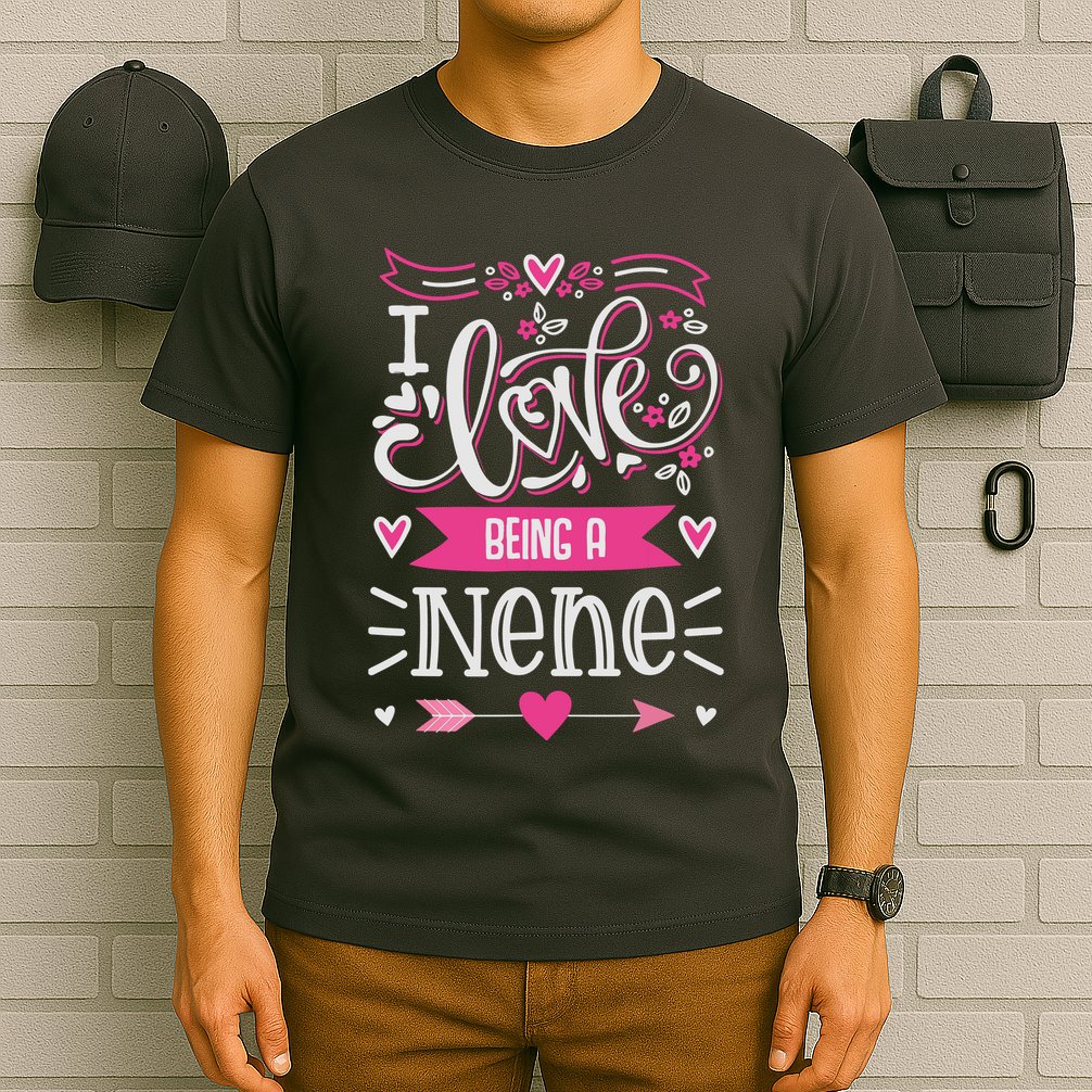 I Love Being A Nene Floral Nene Grandparents Day Gift T-Shirt