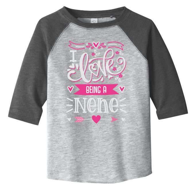 I Love Being A Nene Floral Nene Grandparents Day Gift Toddler Fine Jersey T-Shirt