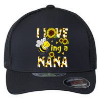 I Love Being A Nana Sunflower Bee Flexfit Unipanel Trucker Cap