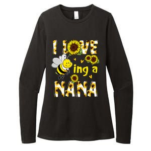 I Love Being A Nana Sunflower Bee Womens CVC Long Sleeve Shirt