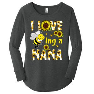 I Love Being A Nana Sunflower Bee Women's Perfect Tri Tunic Long Sleeve Shirt