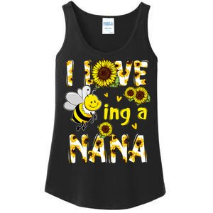 I Love Being A Nana Sunflower Bee Ladies Essential Tank