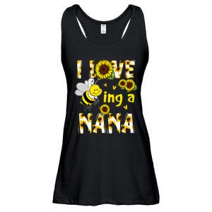 I Love Being A Nana Sunflower Bee Ladies Essential Flowy Tank