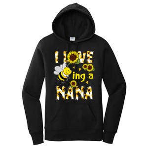 I Love Being A Nana Sunflower Bee Women's Pullover Hoodie