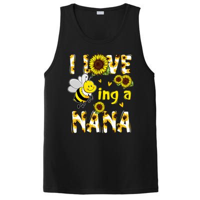 I Love Being A Nana Sunflower Bee PosiCharge Competitor Tank