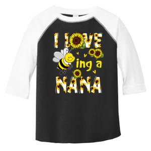 I Love Being A Nana Sunflower Bee Toddler Fine Jersey T-Shirt