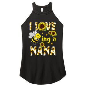 I Love Being A Nana Sunflower Bee Women's Perfect Tri Rocker Tank