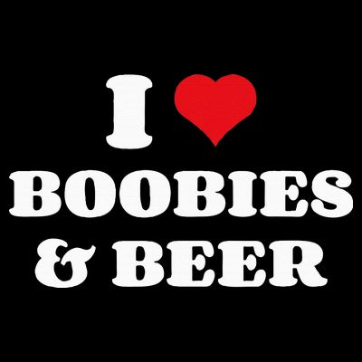 I Love Boobies And Beer Funny Humorous T-Shirt