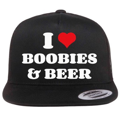I Love Boobies And Beer Funny Humorous Flatbill Hat