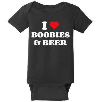 I Love Boobies And Beer Funny Humorous Baby Bodysuit