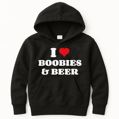 I Love Boobies And Beer Funny Humorous Kids Hoodie