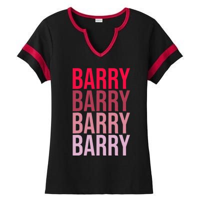 I Love Barry First Name Barry Ladies Halftime Notch Neck Tee