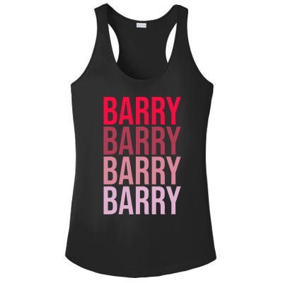 I Love Barry First Name Barry Ladies PosiCharge Competitor Racerback Tank