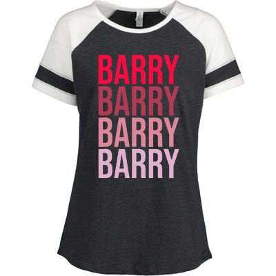 I Love Barry First Name Barry Enza Ladies Jersey Colorblock Tee