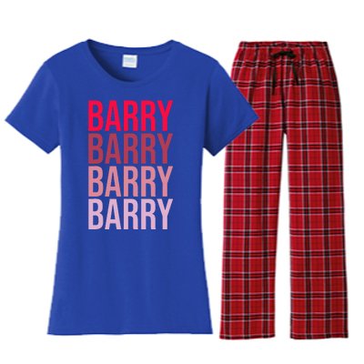 I Love Barry First Name Barry Women's Flannel Pajama Set