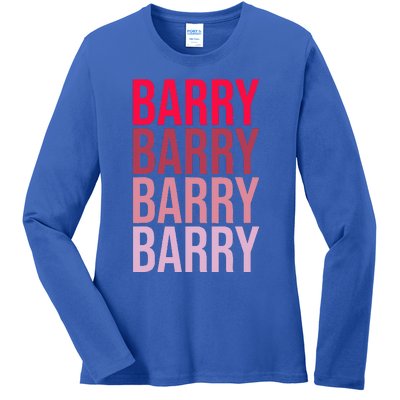 I Love Barry First Name Barry Ladies Long Sleeve Shirt