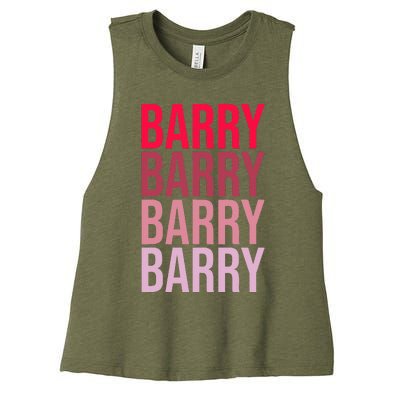 I Love Barry First Name Barry Women's Racerback Cropped Tank