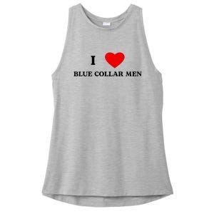 I Love Blue Collar Ladies PosiCharge Tri-Blend Wicking Tank