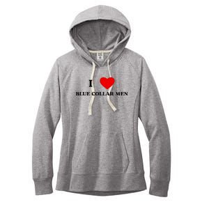 I Love Blue Collar Women's Fleece Hoodie