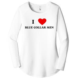 I Love Blue Collar Women's Perfect Tri Tunic Long Sleeve Shirt