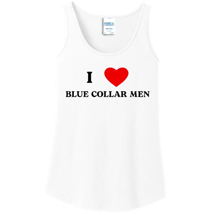 I Love Blue Collar Ladies Essential Tank