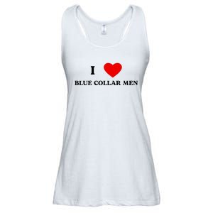 I Love Blue Collar Ladies Essential Flowy Tank