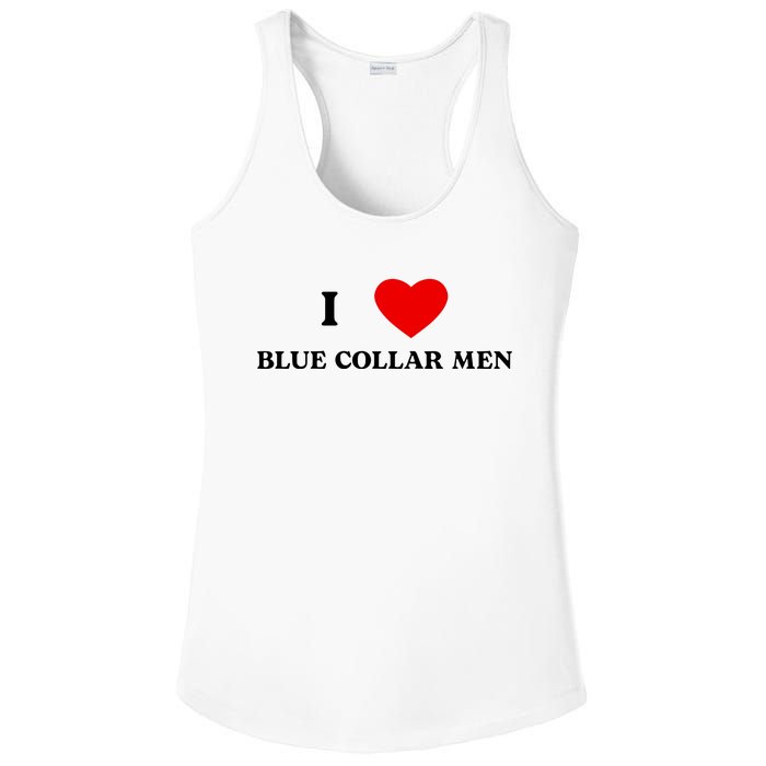 I Love Blue Collar Ladies PosiCharge Competitor Racerback Tank