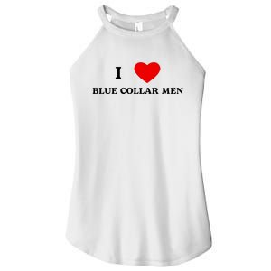 I Love Blue Collar Women's Perfect Tri Rocker Tank